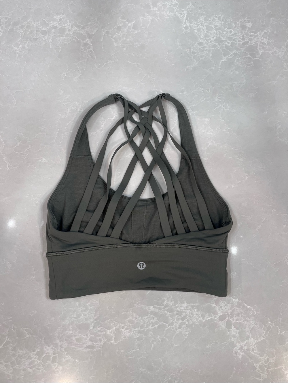 lululemon athletica Olive Green Strappy Sports Bra